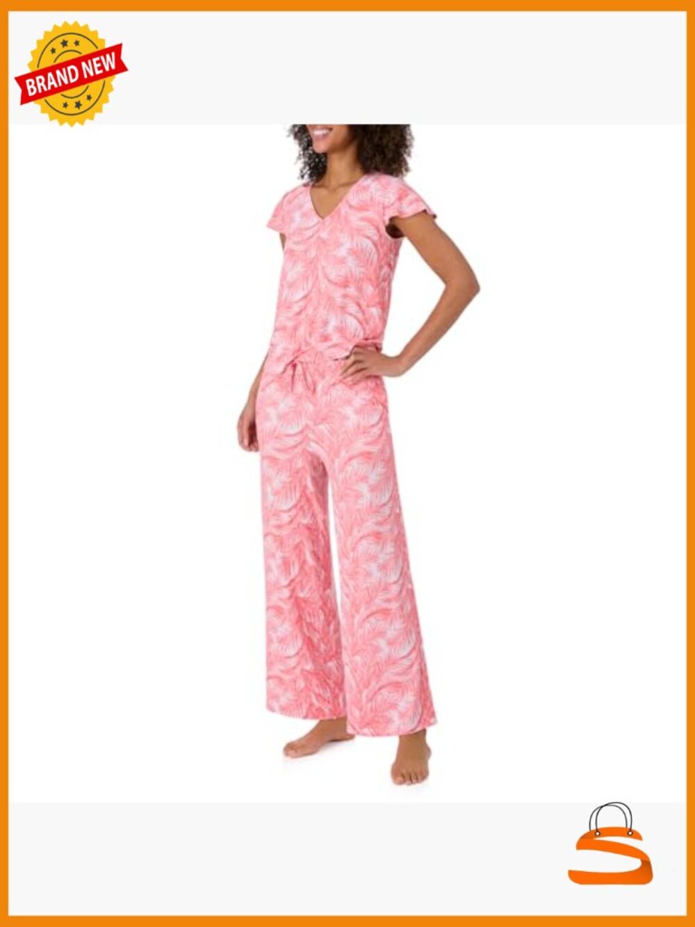 Women's Soft Stretch Pajama Set with Pockets, Size Small, Lounge Wear - Picture 2 of 6